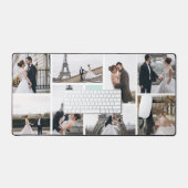 Erstellen Sie Ihre eigene Mit Monogramm 8-Foto-Min Schreibtischunterlage (Tastatur & Maus)