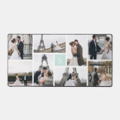 Erstellen Sie Ihre eigene Mit Monogramm 8-Foto-Min Schreibtischunterlage (Vorderseite)