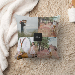 Erstellen Sie Ihre eigene mit Monogramm Hochzeitsk Kissen