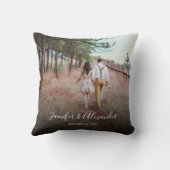 Erstellen Sie Ihre eigene mit Monogramm Hochzeitsk Kissen (Rückseite)