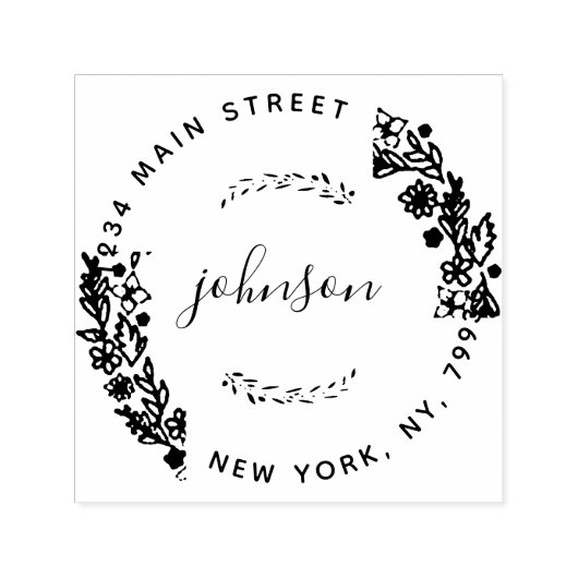 Erstellen Sie Ihre eigene moderne, blumenreiche Rü Permastempel (Design)