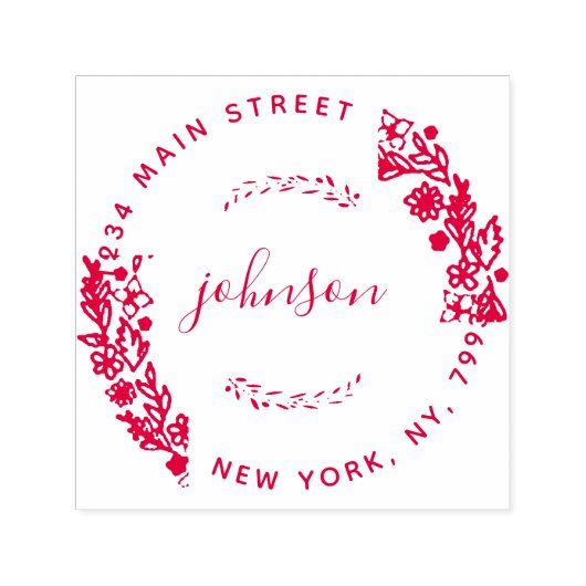 Erstellen Sie Ihre eigene moderne, blumenreiche Rü Permastempel (Design)