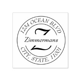 Erstellen Sie Ihre eigene moderne einfache Monogra Gummistempel