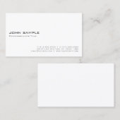 Erstellen Sie Ihre eigene moderne, elegante, weiße Visitenkarte (Vorne/Hinten)