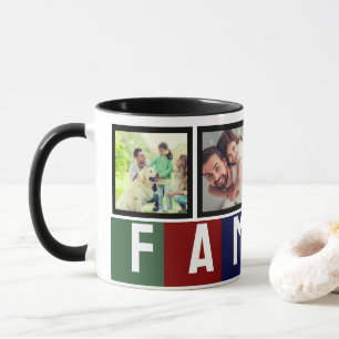 Erstellen Sie Ihre eigene moderne Familienfoto-Col Tasse