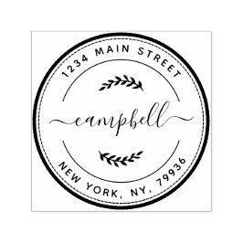 Erstellen Sie Ihre eigene moderne Familienname-Rüc Permastempel