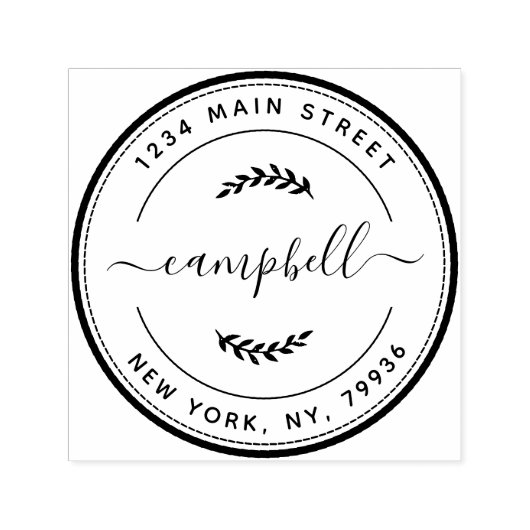 Erstellen Sie Ihre eigene moderne Familienname-Rüc Permastempel (Design)