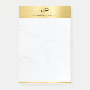 Erstellen Sie Ihre eigene moderne Goldmarmorvorlag Post-it Klebezettel