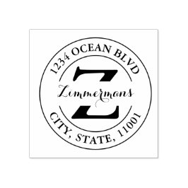 Erstellen Sie Ihre eigene moderne Monogram Round-K Gummistempel