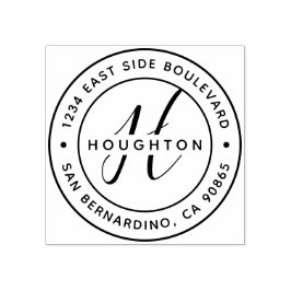 Erstellen Sie Ihre eigene moderne Monogramm-Rückse Gummistempel