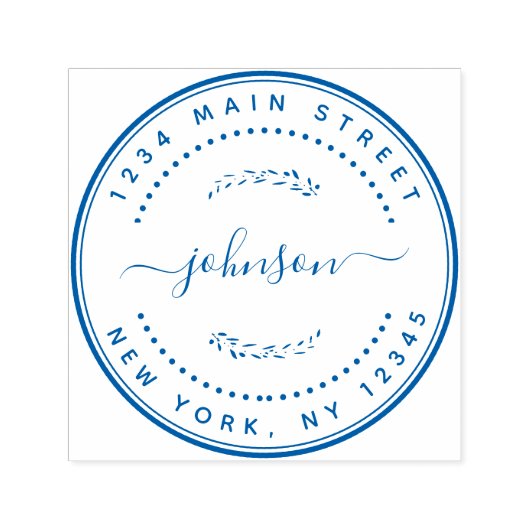 Erstellen Sie Ihre eigene moderne Name-Rücksendead Permastempel (Design)