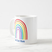 Erstellen Sie Ihre eigene moderne Regenbogenlehrer Kaffeetasse (Vorderseite Links)
