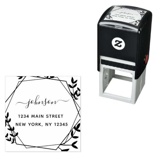 Erstellen Sie Ihre eigene moderne Rücksendeadresse Permastempel (Beispiel)