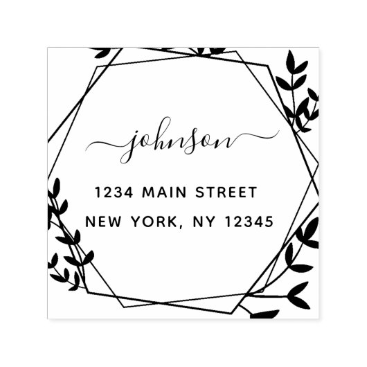 Erstellen Sie Ihre eigene moderne Rücksendeadresse Permastempel (Design)