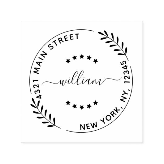 Erstellen Sie Ihre eigene moderne Runde Permastempel (Design)