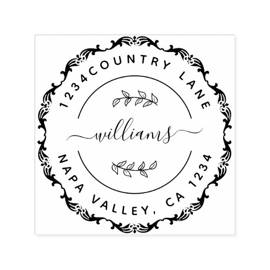 Erstellen Sie Ihre eigene moderne Runde Rückgabe S Permastempel (Design)