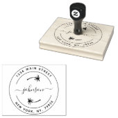 Erstellen Sie Ihre eigene moderne, runde Rücksende Gummistempel (Stempel)