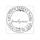 Erstellen Sie Ihre eigene moderne, runde Rücksende Gummistempel (Prägung)