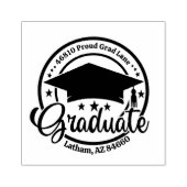 Erstellen Sie Ihre eigene moderne, runde Rücksende Gummistempel (Prägung)