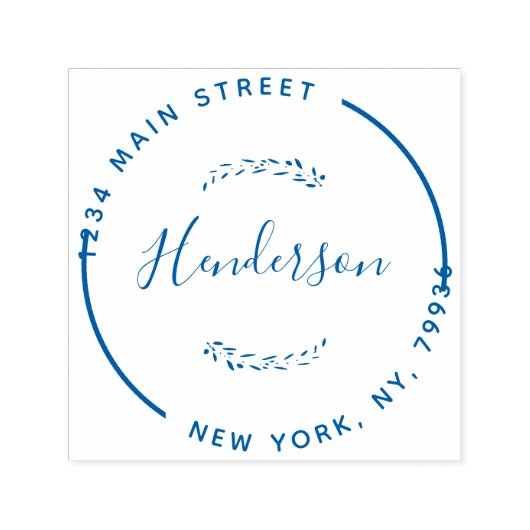 Erstellen Sie Ihre eigene moderne, runde Rücksende Permastempel (Design)