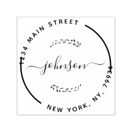 Erstellen Sie Ihre eigene moderne, runde Rücksende Permastempel