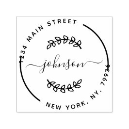 Erstellen Sie Ihre eigene moderne, runde Rücksende Permastempel