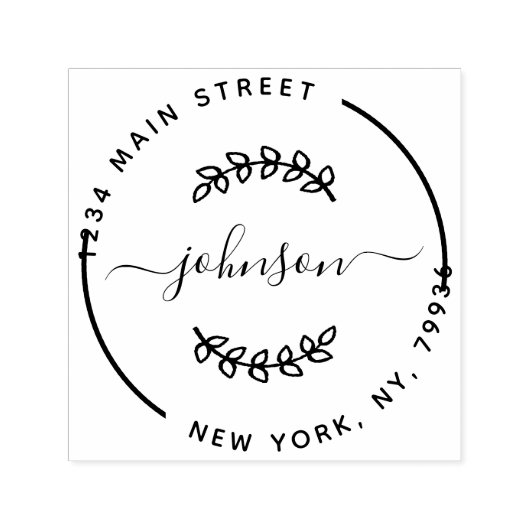 Erstellen Sie Ihre eigene moderne, runde Rücksende Permastempel (Design)