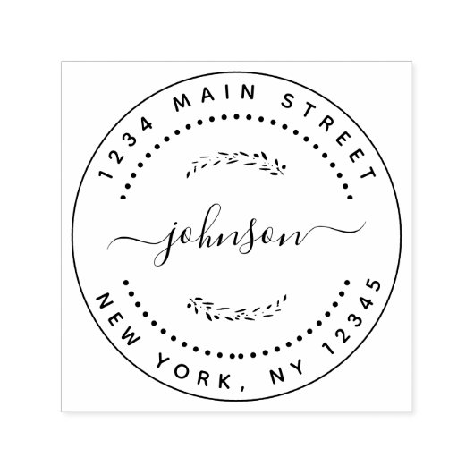 Erstellen Sie Ihre eigene moderne, runde Rücksende Permastempel (Design)