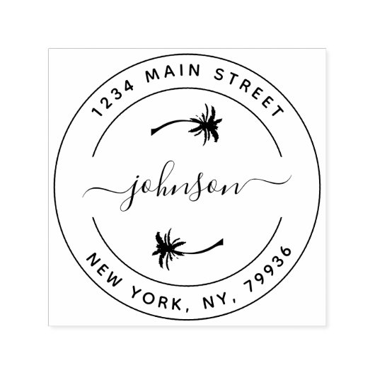 Erstellen Sie Ihre eigene moderne, runde Rücksende Permastempel (Design)