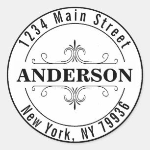 Erstellen Sie Ihre eigene moderne, runde Rücksende Runder Aufkleber