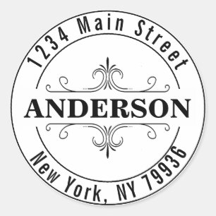 Erstellen Sie Ihre eigene moderne, runde Rücksende Runder Aufkleber