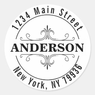 Erstellen Sie Ihre eigene moderne, runde Rücksende Runder Aufkleber