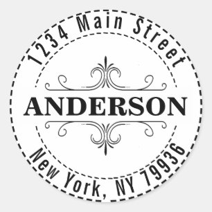 Erstellen Sie Ihre eigene moderne, runde Rücksende Runder Aufkleber