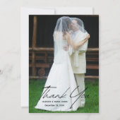 Erstellen Sie Ihre eigene moderne Script-Einfache Dankeskarte (Vorderseite)