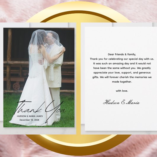 Erstellen Sie Ihre eigene moderne Script-Einfache Dankeskarte