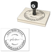 Erstellen Sie Ihre eigene moderne Script Round-Rüc Gummistempel (Stempel)