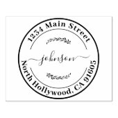 Erstellen Sie Ihre eigene moderne Script Round-Rüc Gummistempel (Prägung)