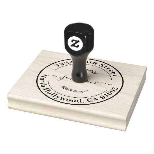 Erstellen Sie Ihre eigene moderne Script Round-Rüc Gummistempel (Stempel)