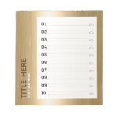 ERSTELLEN SIE IHRE EIGENE MÖGLICHKEIT, Ihr Design- Notizblock (Vorderseite)