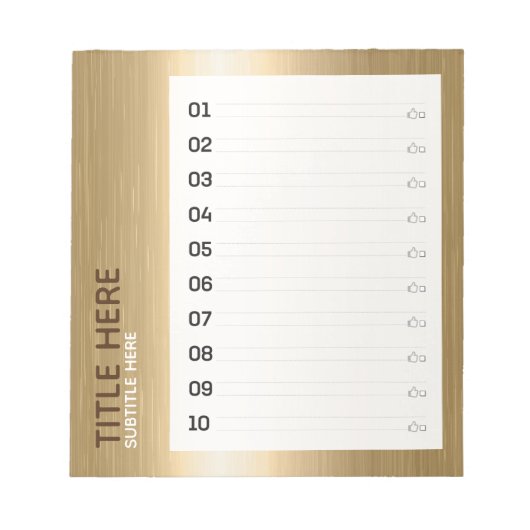 ERSTELLEN SIE IHRE EIGENE MÖGLICHKEIT, Ihr Design- Notizblock (Vorderseite)