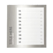 ERSTELLEN SIE IHRE EIGENE MÖGLICHKEIT, Ihr Design Notizblock (Vorderseite)