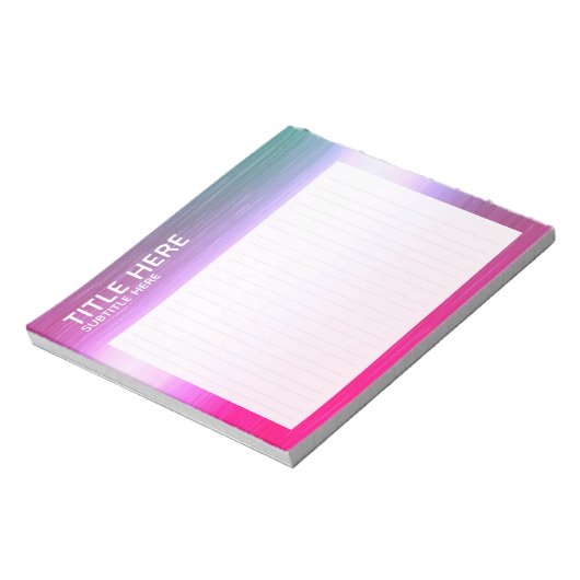 ERSTELLEN SIE IHRE EIGENE MÖGLICHKEIT, Ihr Design- Notizblock (Rotiert)