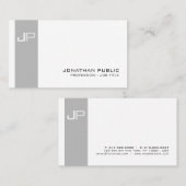 Erstellen Sie Ihre eigene Monogram Elegante Modern Visitenkarte (Vorne/Hinten)