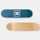 Erstellen Sie Ihre eigene Monogram-Vorlage blau un Skateboard (Horizontal)
