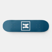 Erstellen Sie Ihre eigene Monogram-Vorlage blau un Skateboard (Horizontal)
