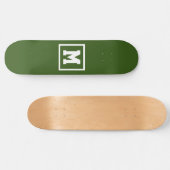 Erstellen Sie Ihre eigene Monogram-Vorlage grün un Skateboard (Horizontal)
