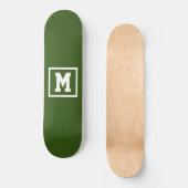 Erstellen Sie Ihre eigene Monogram-Vorlage grün un Skateboard (Vorderseite)