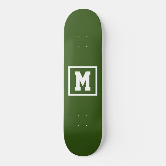 Erstellen Sie Ihre eigene Monogram-Vorlage grün un Skateboard (Vorderseite)