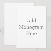 Erstellen Sie Ihre eigene Monogramm-Einladung Einladung (Vorne/Hinten)