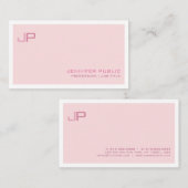 Erstellen Sie Ihre eigene Monogramm Elegant Modern Visitenkarte (Vorne/Hinten)